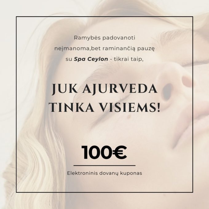 E - dovanų kuponas 100 Eur vertės