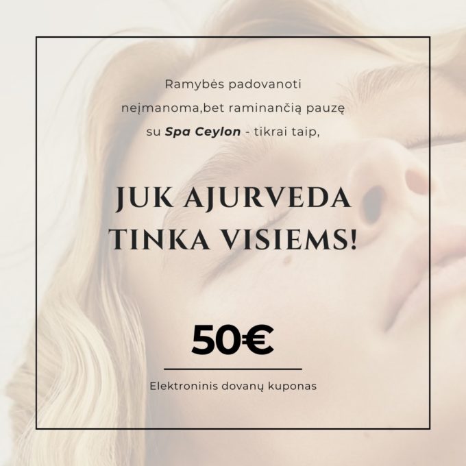 E - dovanų kuponas 50 Eur vertės