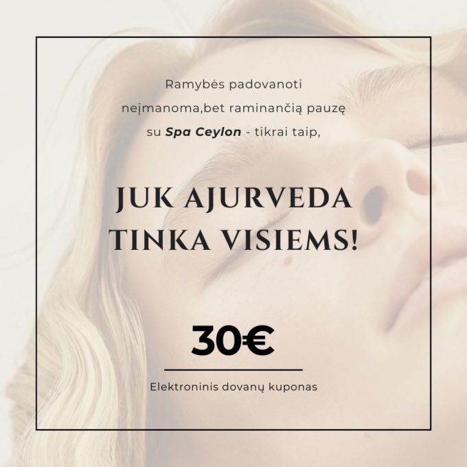 E - dovanų kuponas 30 Eur vertės