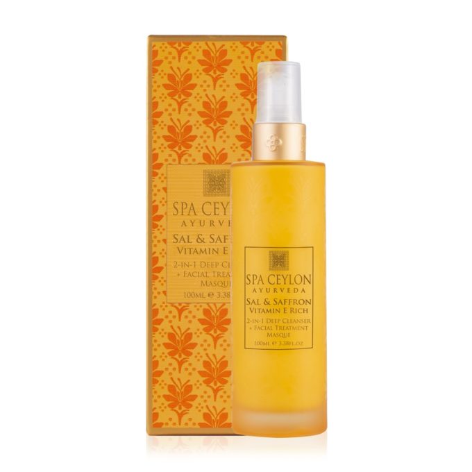 SAL & SAFFRON – 2-IN-1 valomasis veido pienelis - kaukė su vitaminu E, 100 ml