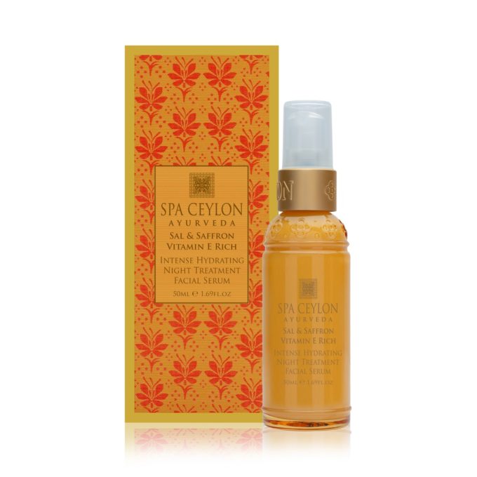 SAL & SAFFRON - intensyviai drėkinantis naktinis veido serumas su vitaminu E, 50 ml