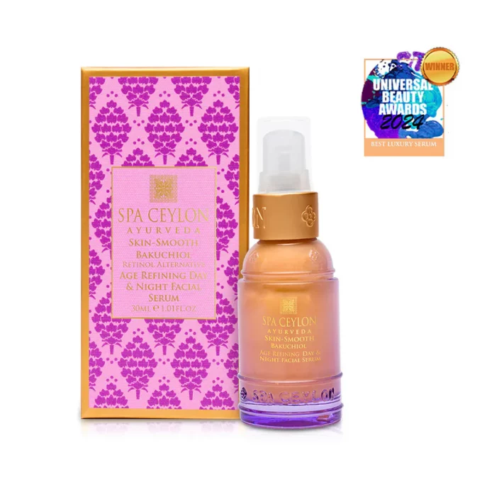 BAKUCHIOLI -  dieninis ir naktinis  priešraukšlinis serumas veidui, 30 ml